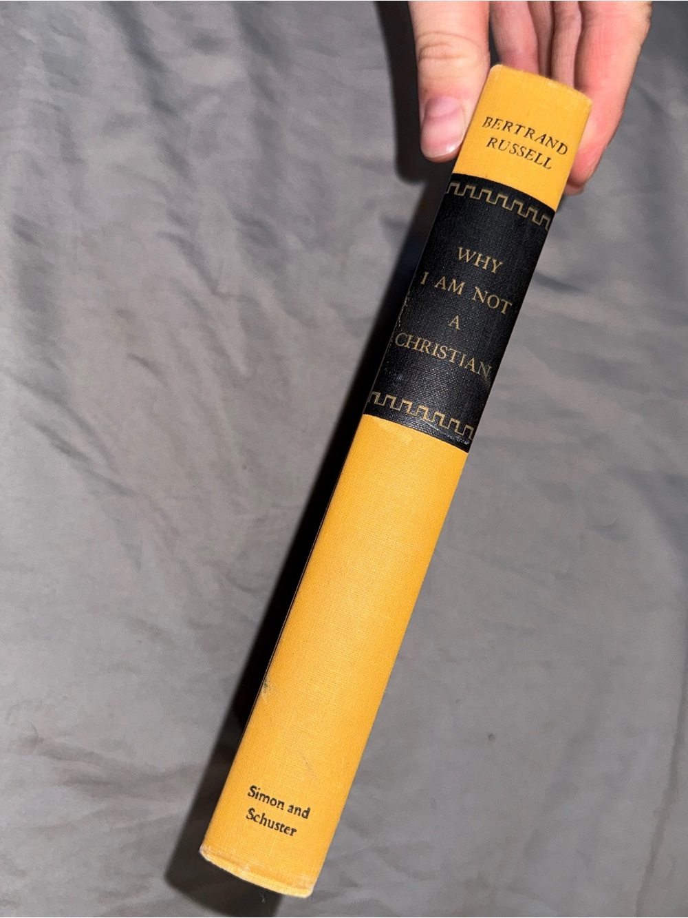 Source Unknown Yellow and Black Clothbound Book